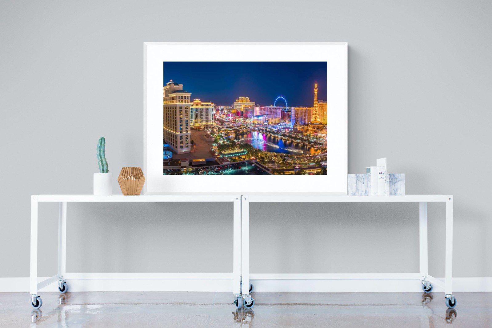 Las Vegas-Wall_Art-120 x 90cm-Framed Print-White-Pixalot