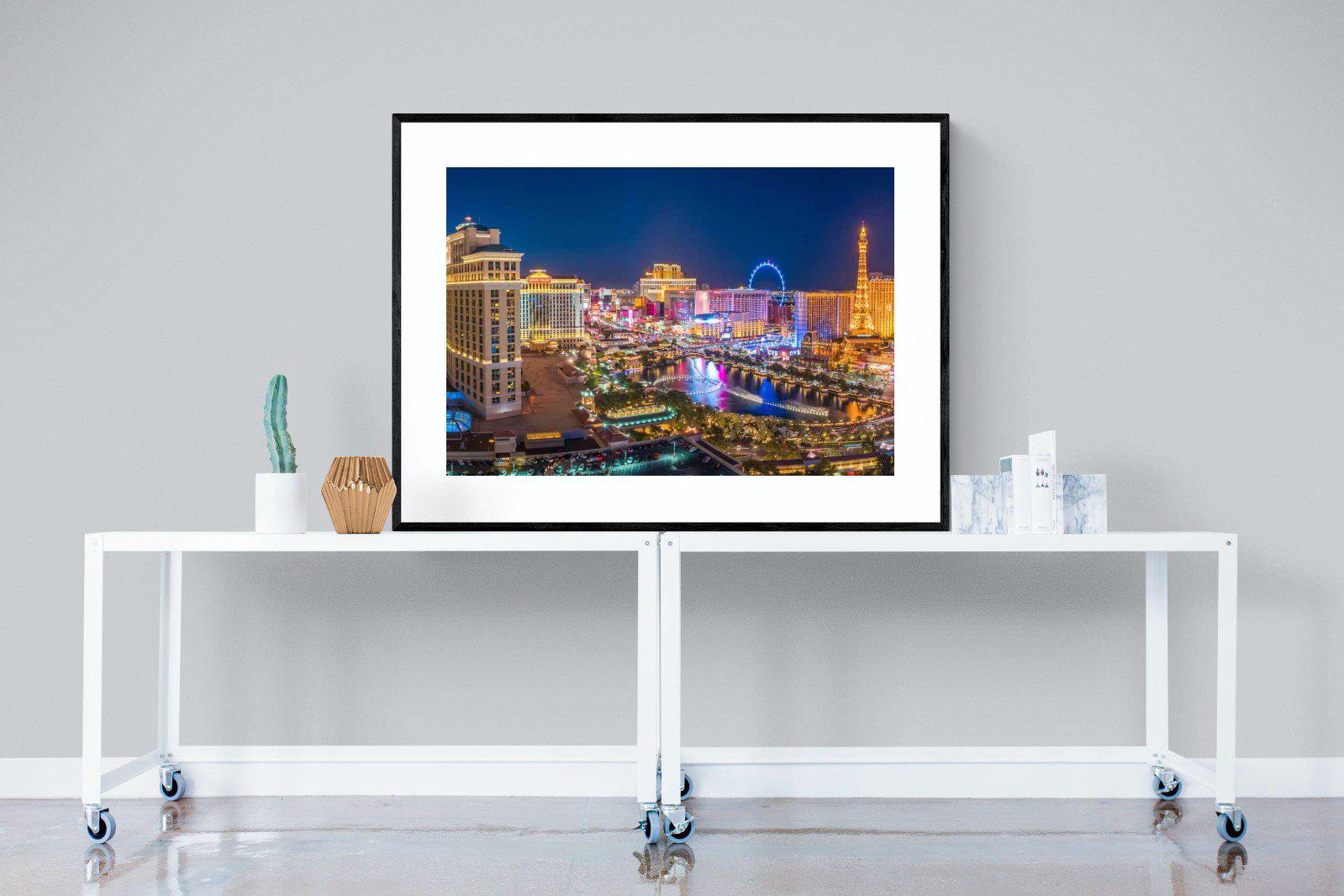 Las Vegas-Wall_Art-120 x 90cm-Framed Print-Black-Pixalot