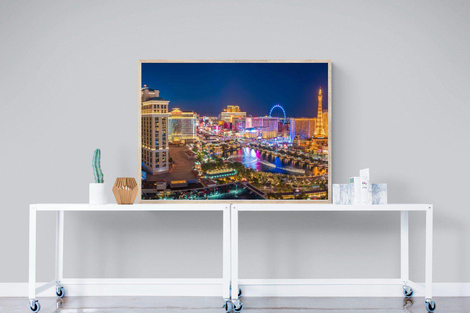 Las Vegas-Wall_Art-120 x 90cm-Mounted Canvas-Wood-Pixalot