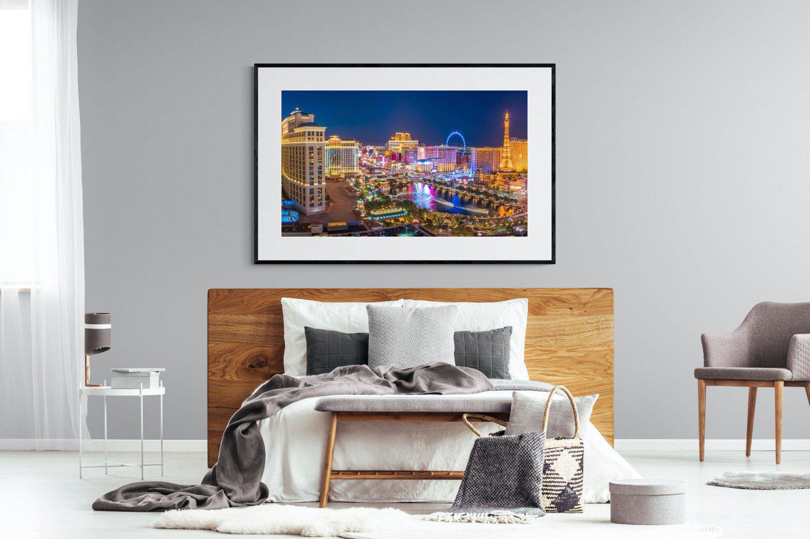 Las Vegas-Wall_Art-150 x 100cm-Framed Print-Black-Pixalot