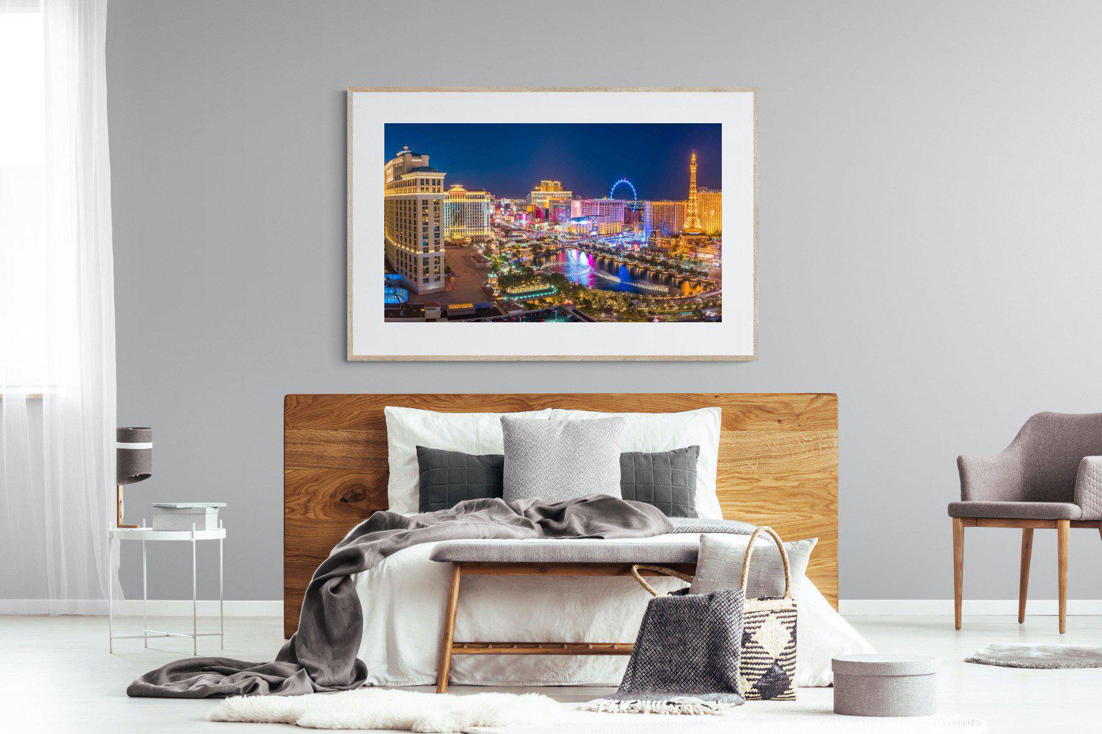 Las Vegas-Wall_Art-150 x 100cm-Framed Print-Wood-Pixalot