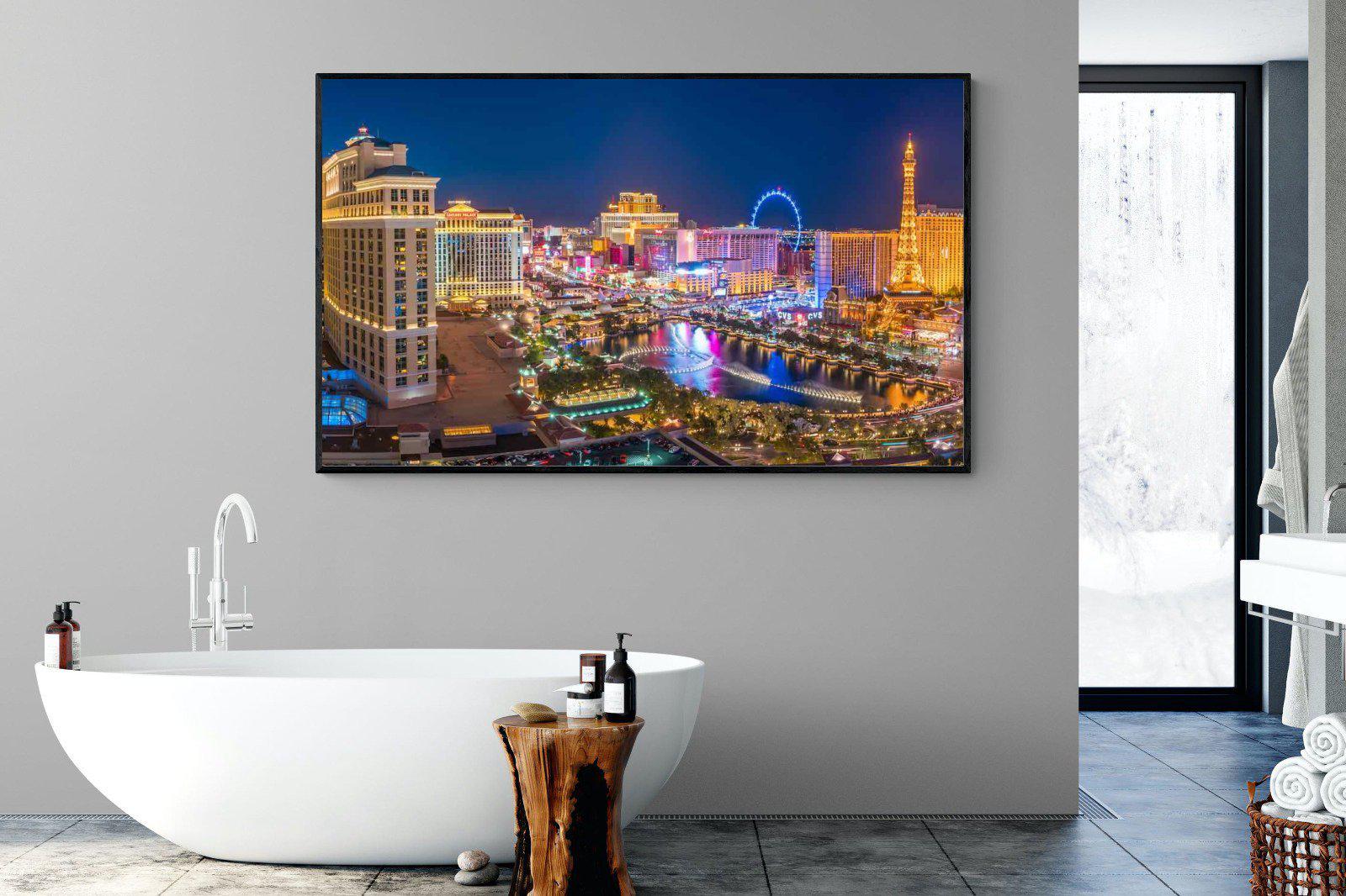 Las Vegas-Wall_Art-180 x 110cm-Mounted Canvas-Black-Pixalot