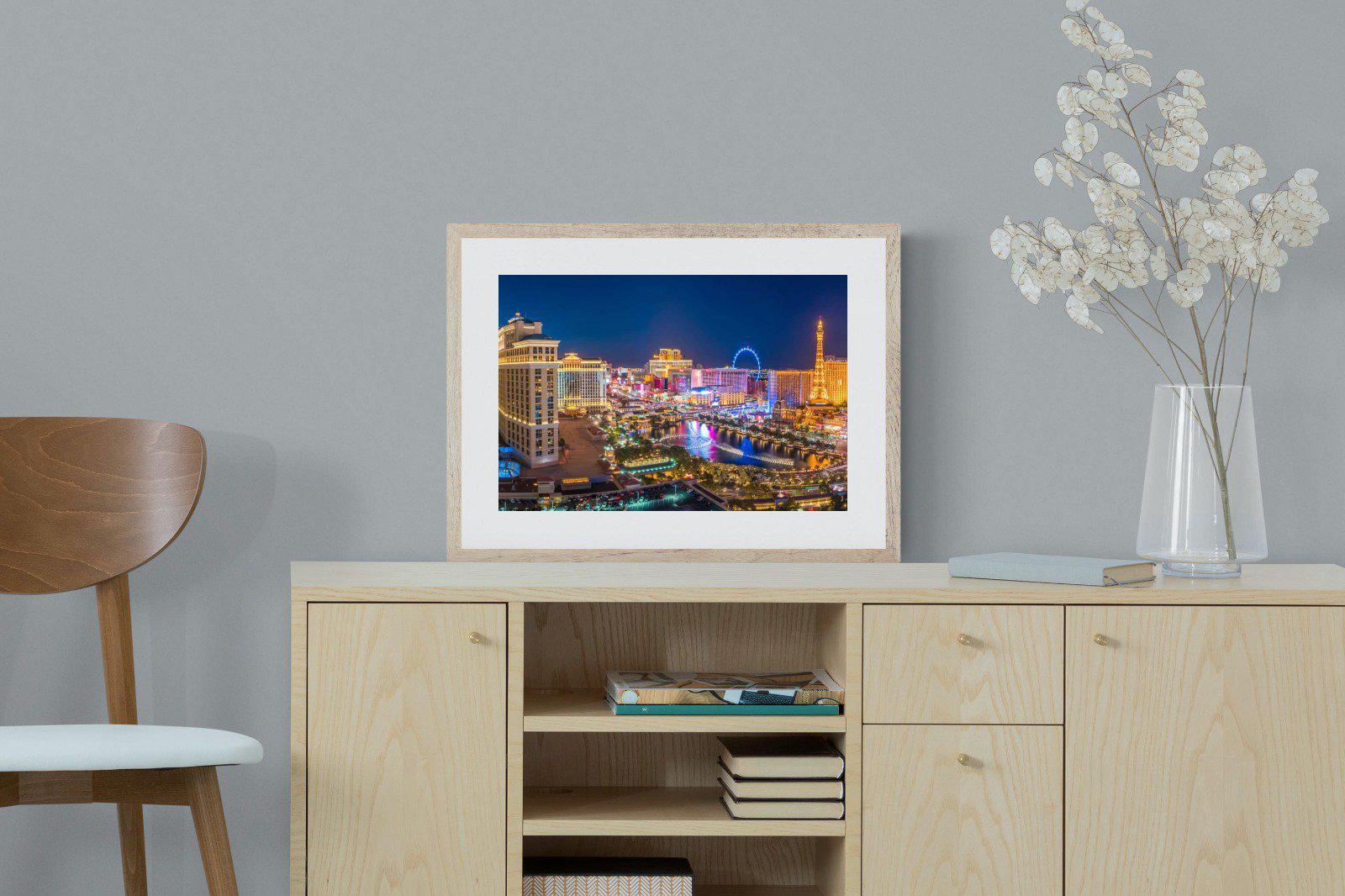 Las Vegas-Wall_Art-60 x 45cm-Framed Print-Wood-Pixalot