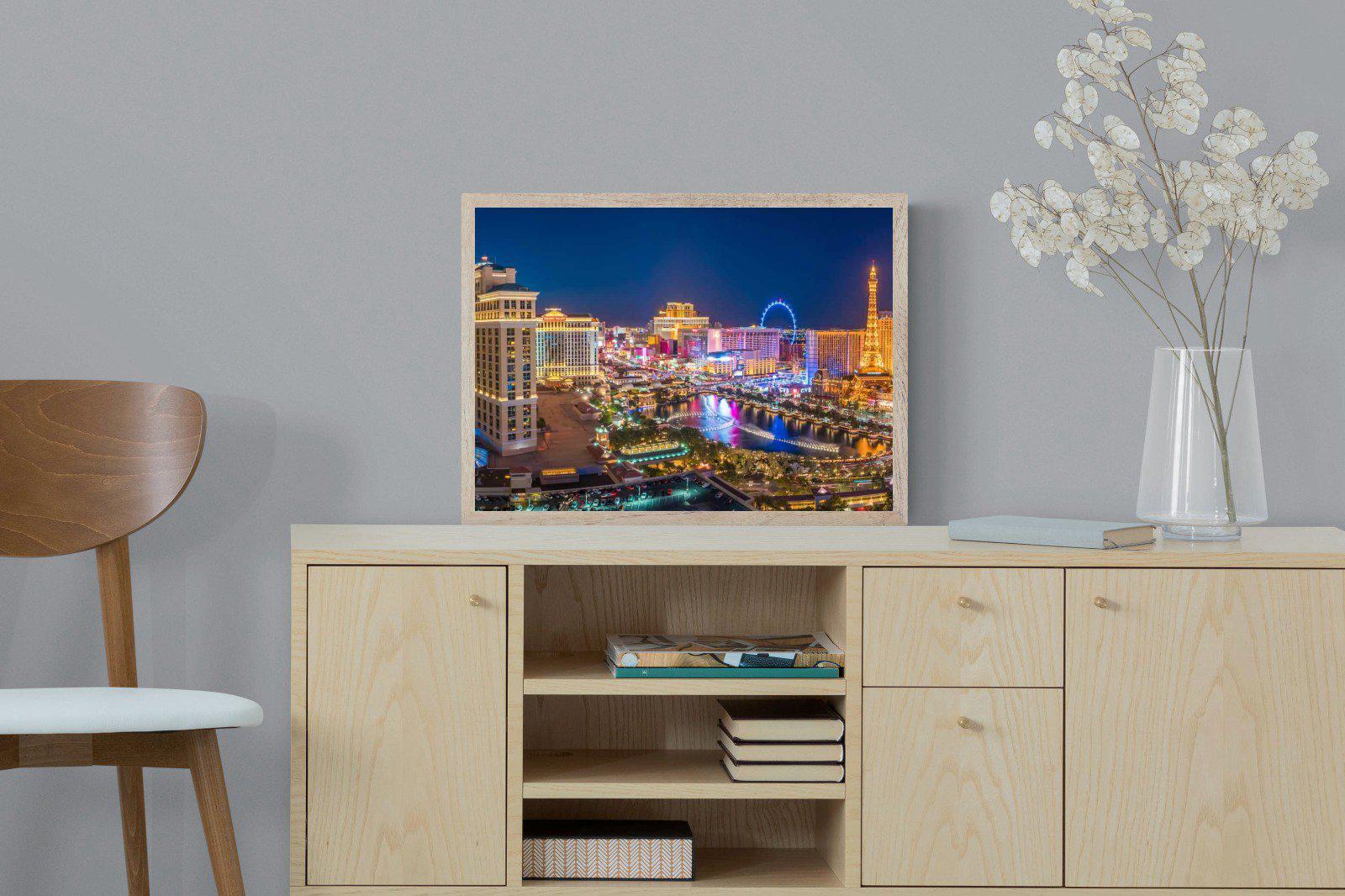 Las Vegas-Wall_Art-60 x 45cm-Mounted Canvas-Wood-Pixalot