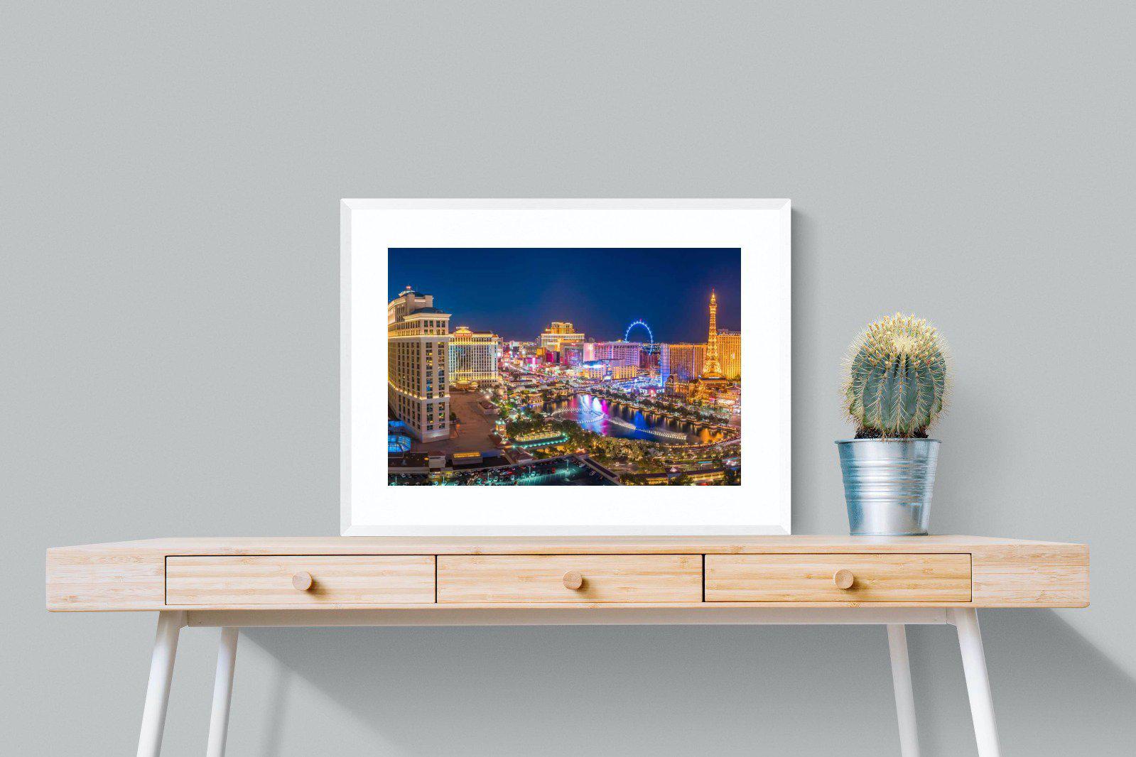 Las Vegas-Wall_Art-80 x 60cm-Framed Print-White-Pixalot