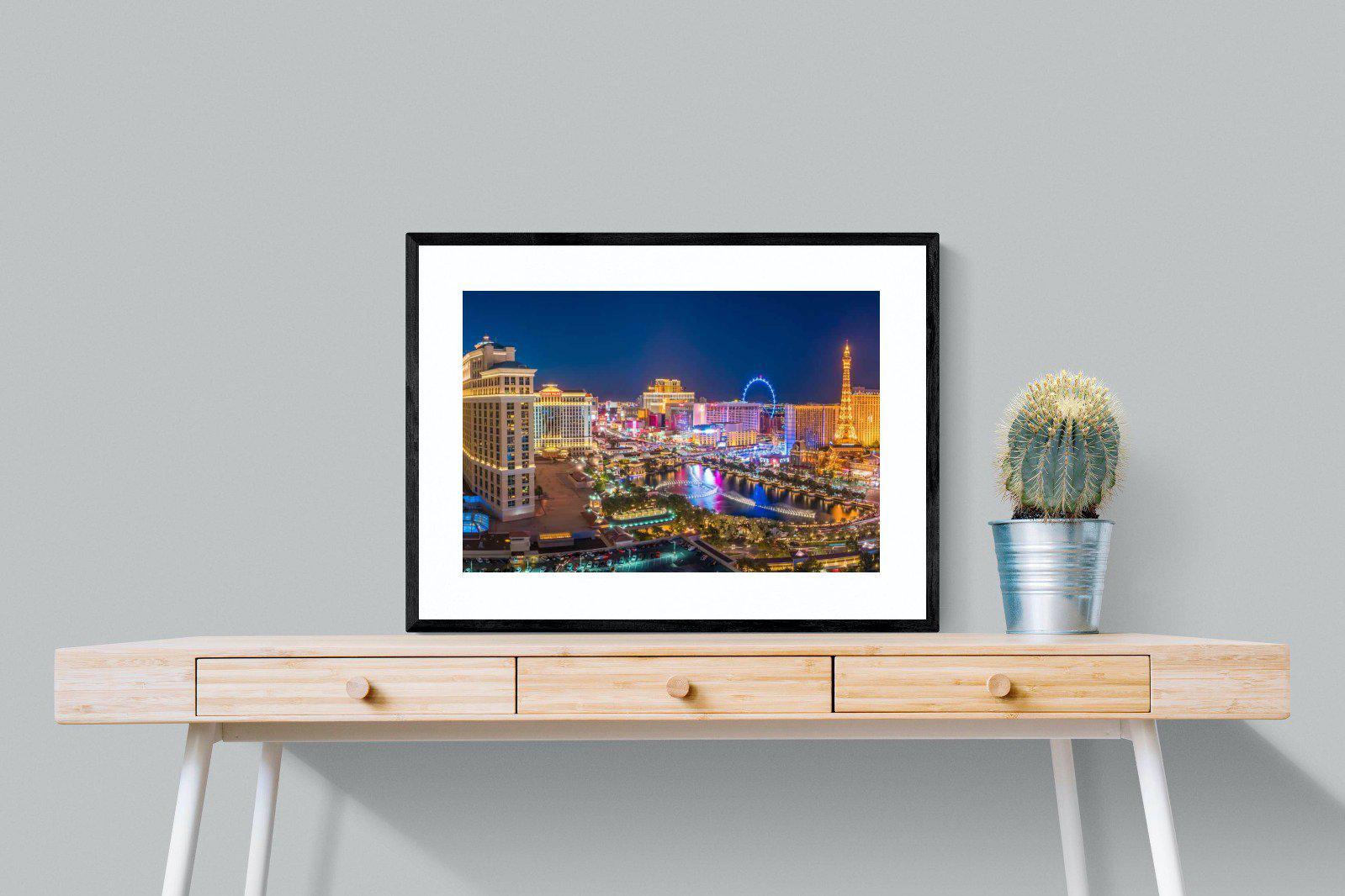 Las Vegas-Wall_Art-80 x 60cm-Framed Print-Black-Pixalot