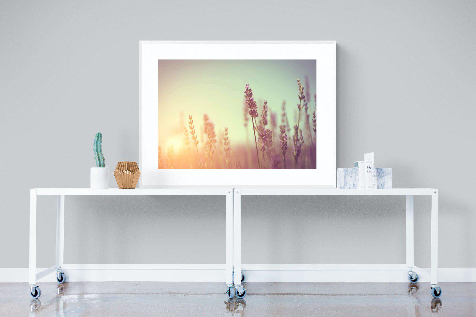 Lavender-Wall_Art-120 x 90cm-Framed Print-White-Pixalot