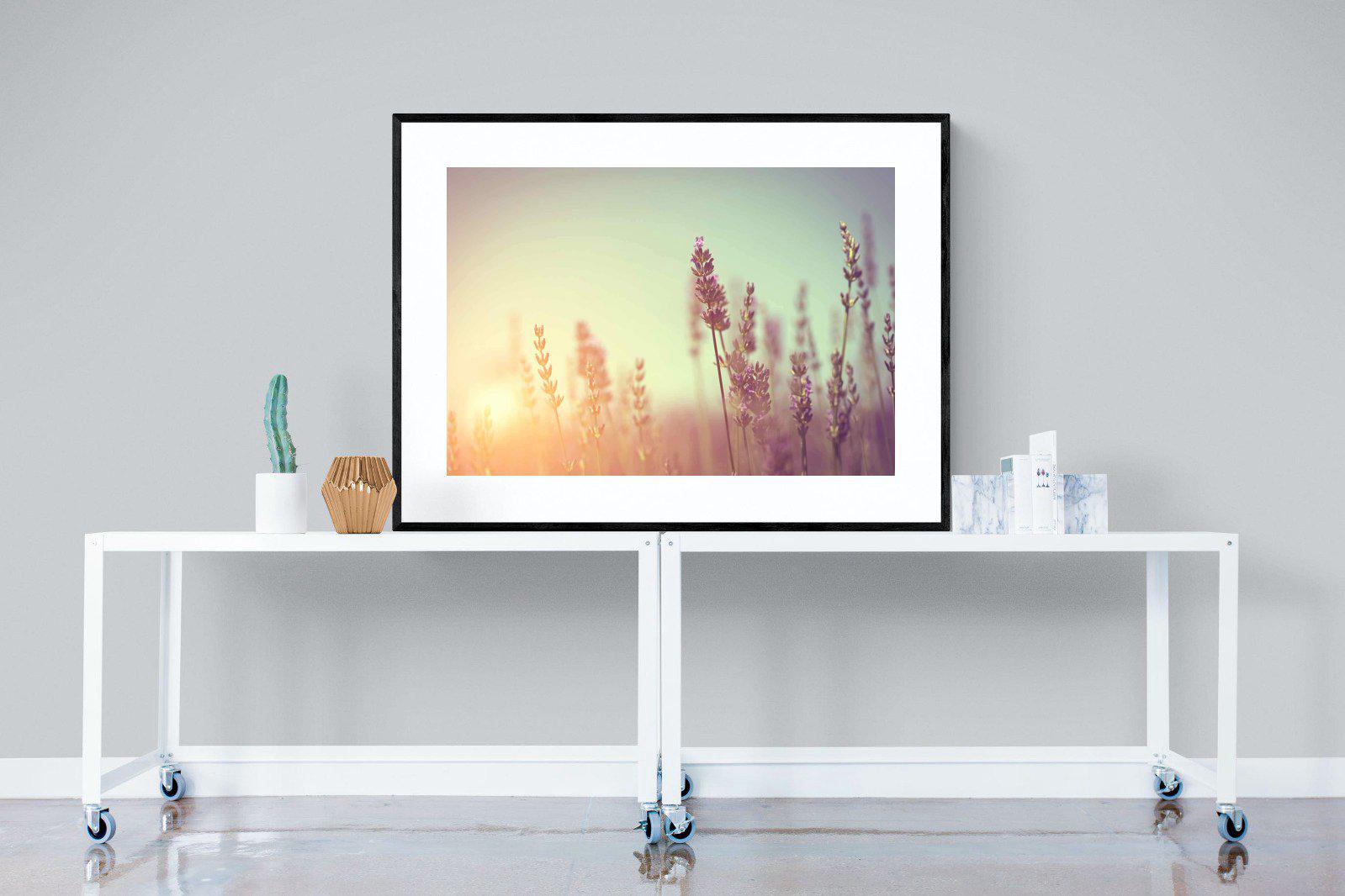 Lavender-Wall_Art-120 x 90cm-Framed Print-Black-Pixalot