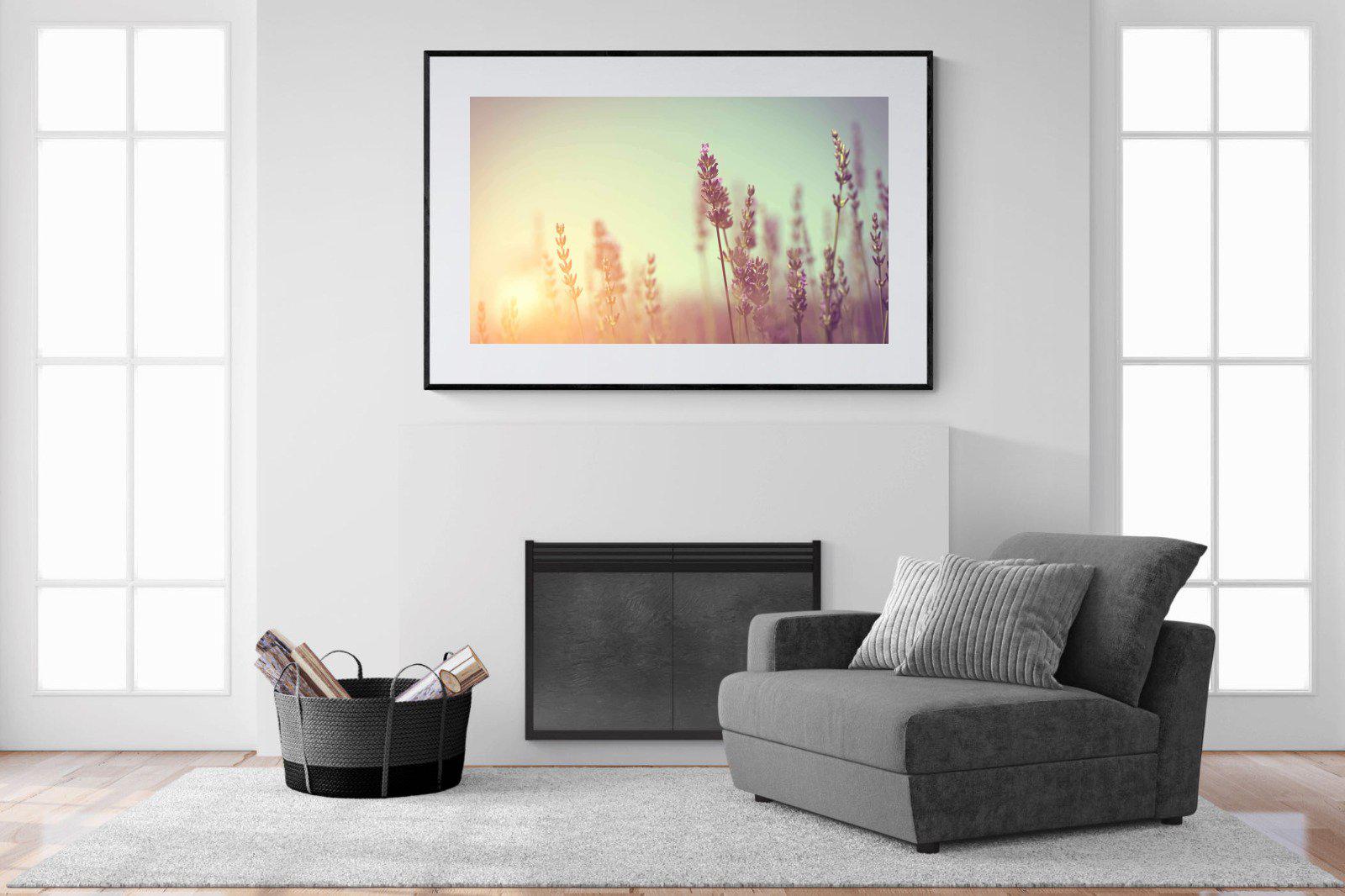 Lavender-Wall_Art-150 x 100cm-Framed Print-Black-Pixalot