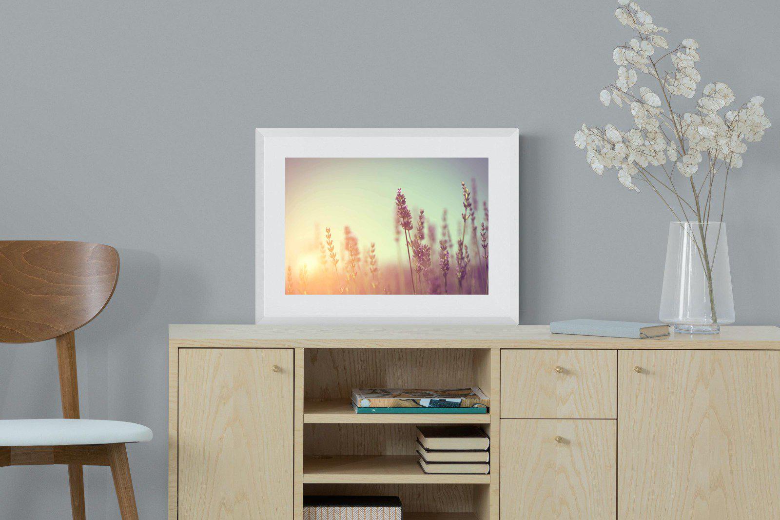 Lavender-Wall_Art-60 x 45cm-Framed Print-White-Pixalot