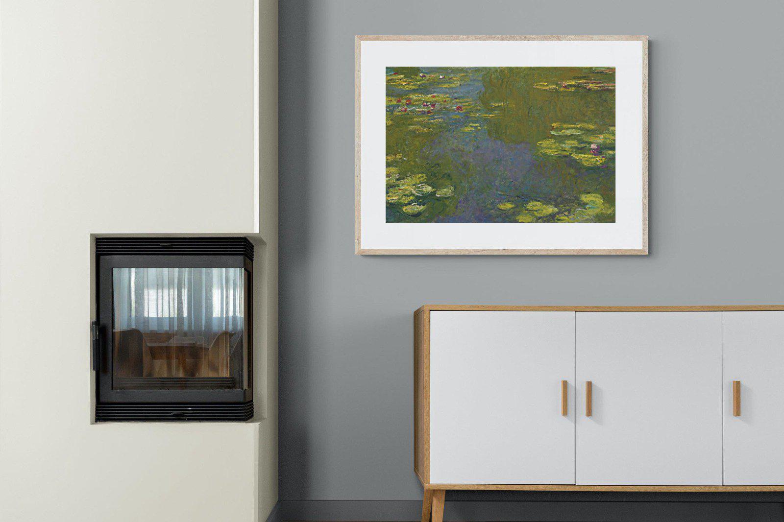 Le Bassin Aux Nymphéas-Wall_Art-100 x 75cm-Framed Print-Wood-Pixalot