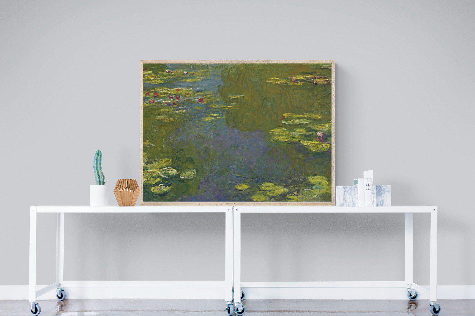 Le Bassin Aux Nymphéas-Wall_Art-120 x 90cm-Mounted Canvas-Wood-Pixalot