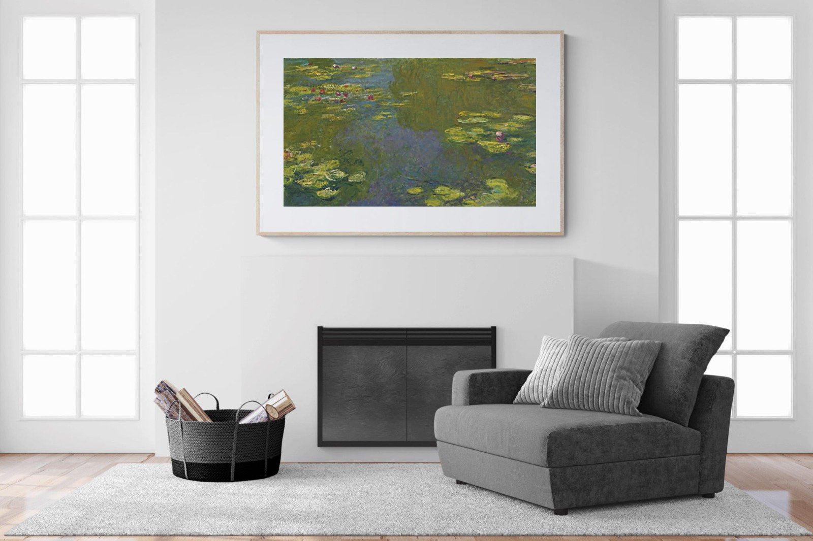 Le Bassin Aux Nymphéas-Wall_Art-150 x 100cm-Framed Print-Wood-Pixalot