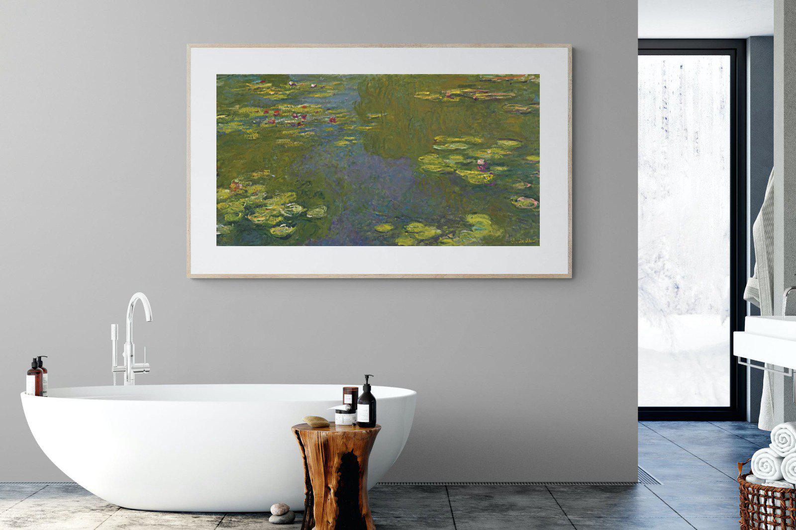 Le Bassin Aux Nymphéas-Wall_Art-180 x 110cm-Framed Print-Wood-Pixalot