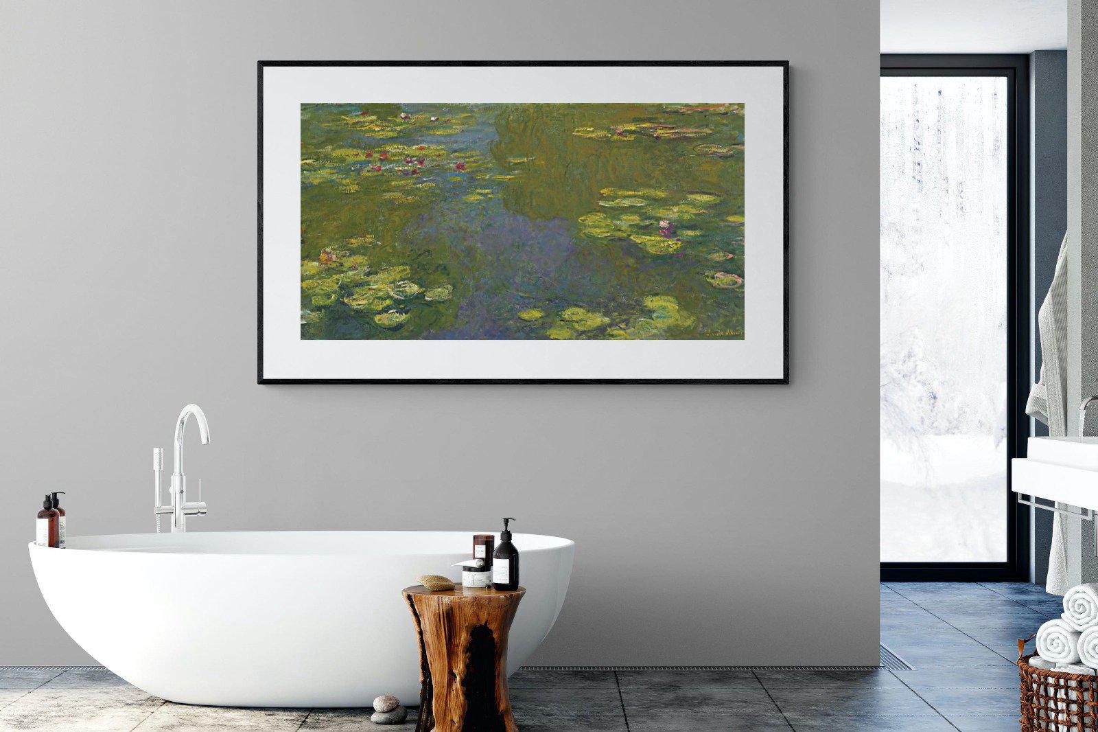 Le Bassin Aux Nymphéas-Wall_Art-180 x 110cm-Framed Print-Black-Pixalot