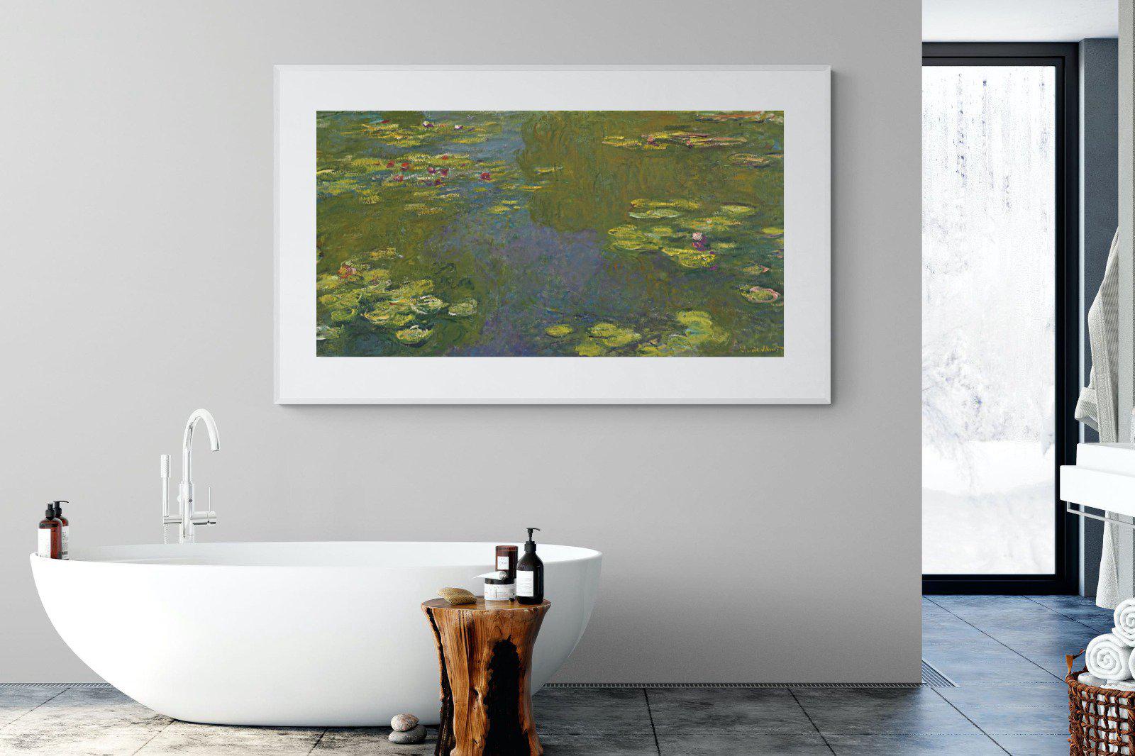 Le Bassin Aux Nymphéas-Wall_Art-180 x 110cm-Framed Print-White-Pixalot
