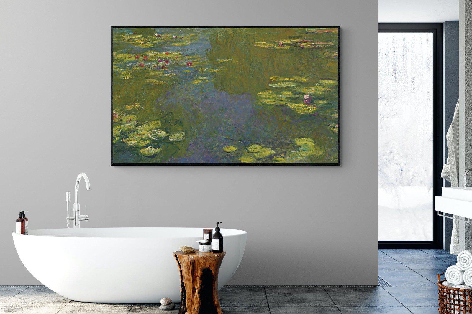 Le Bassin Aux Nymphéas-Wall_Art-180 x 110cm-Mounted Canvas-Black-Pixalot