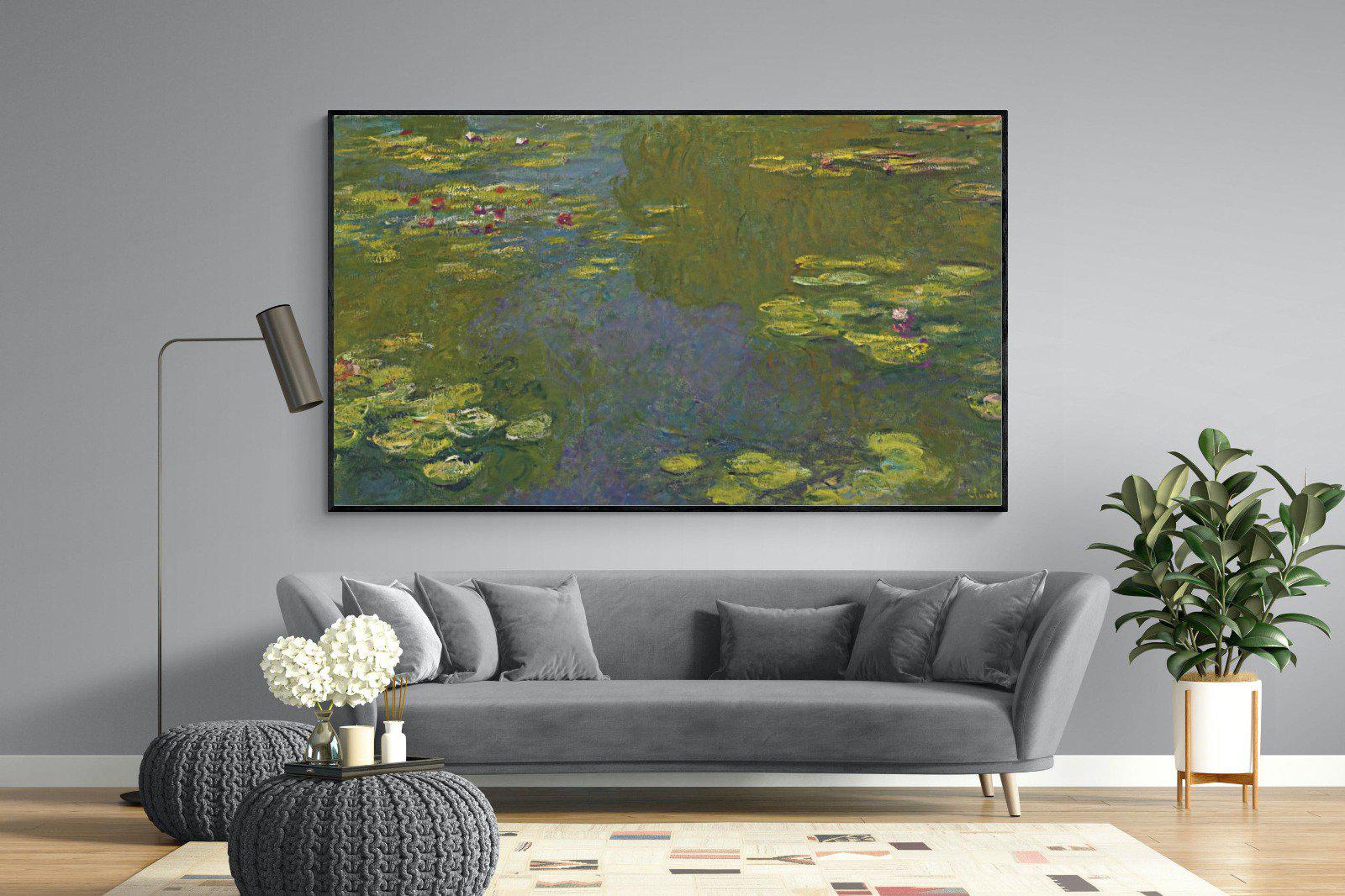 Le Bassin Aux Nymphéas-Wall_Art-220 x 130cm-Mounted Canvas-Black-Pixalot
