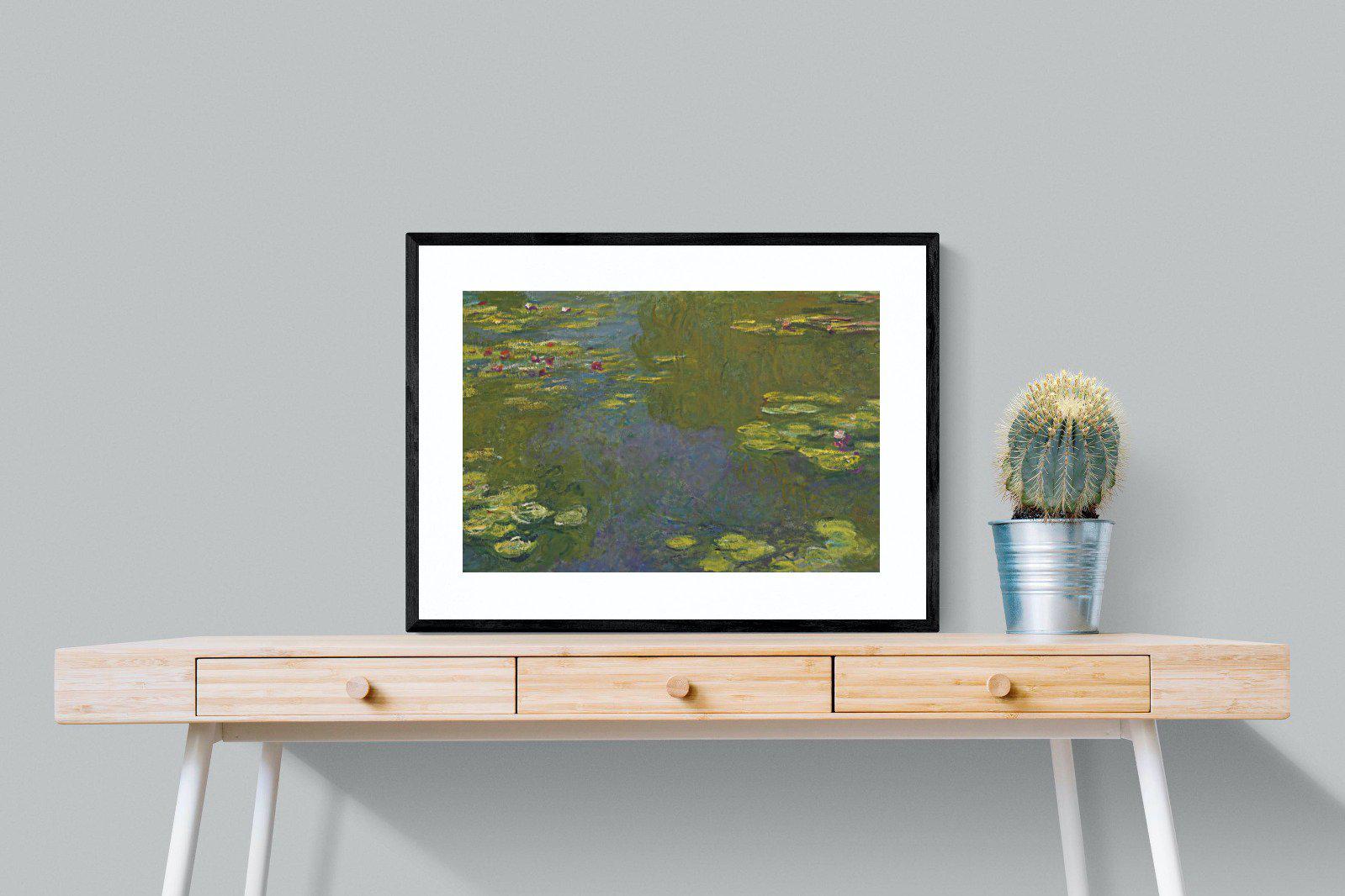 Le Bassin Aux Nymphéas-Wall_Art-80 x 60cm-Framed Print-Black-Pixalot