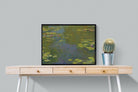 Le Bassin Aux Nymphéas-Wall_Art-80 x 60cm-Mounted Canvas-Black-Pixalot