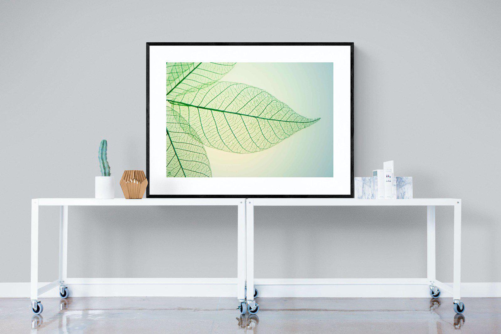Leaf-Wall_Art-120 x 90cm-Framed Print-Black-Pixalot