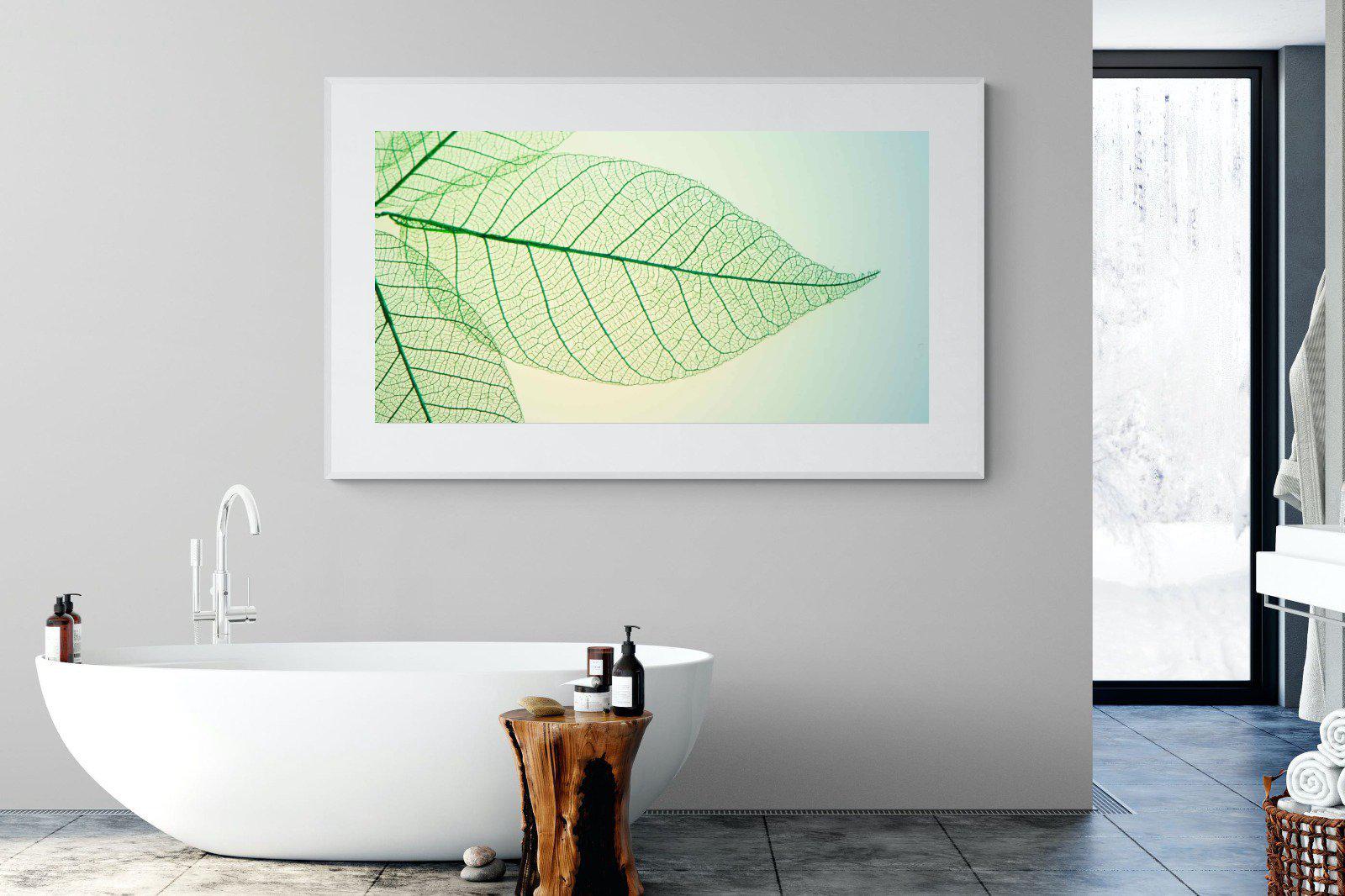Leaf-Wall_Art-180 x 110cm-Framed Print-White-Pixalot