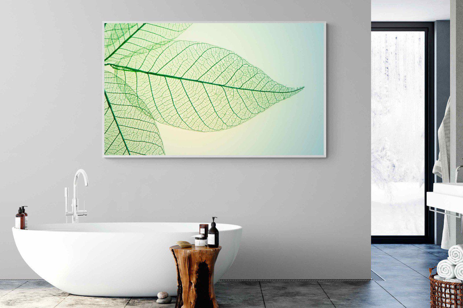 Leaf-Wall_Art-180 x 110cm-Mounted Canvas-White-Pixalot