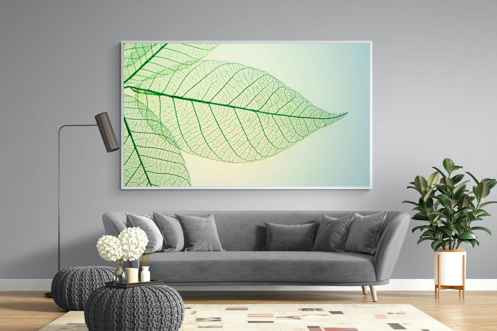 Leaf-Wall_Art-220 x 130cm-Mounted Canvas-White-Pixalot