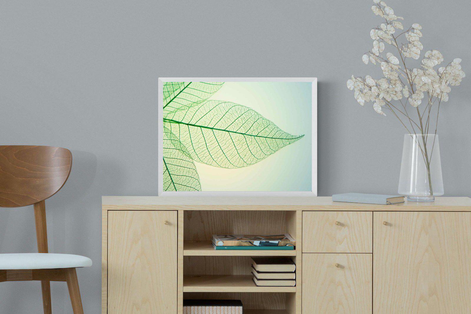 Leaf-Wall_Art-60 x 45cm-Mounted Canvas-White-Pixalot