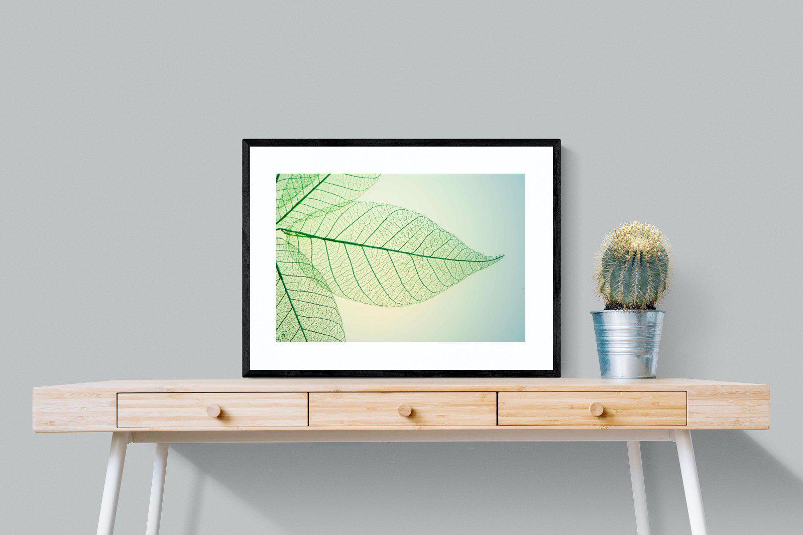 Leaf-Wall_Art-80 x 60cm-Framed Print-Black-Pixalot