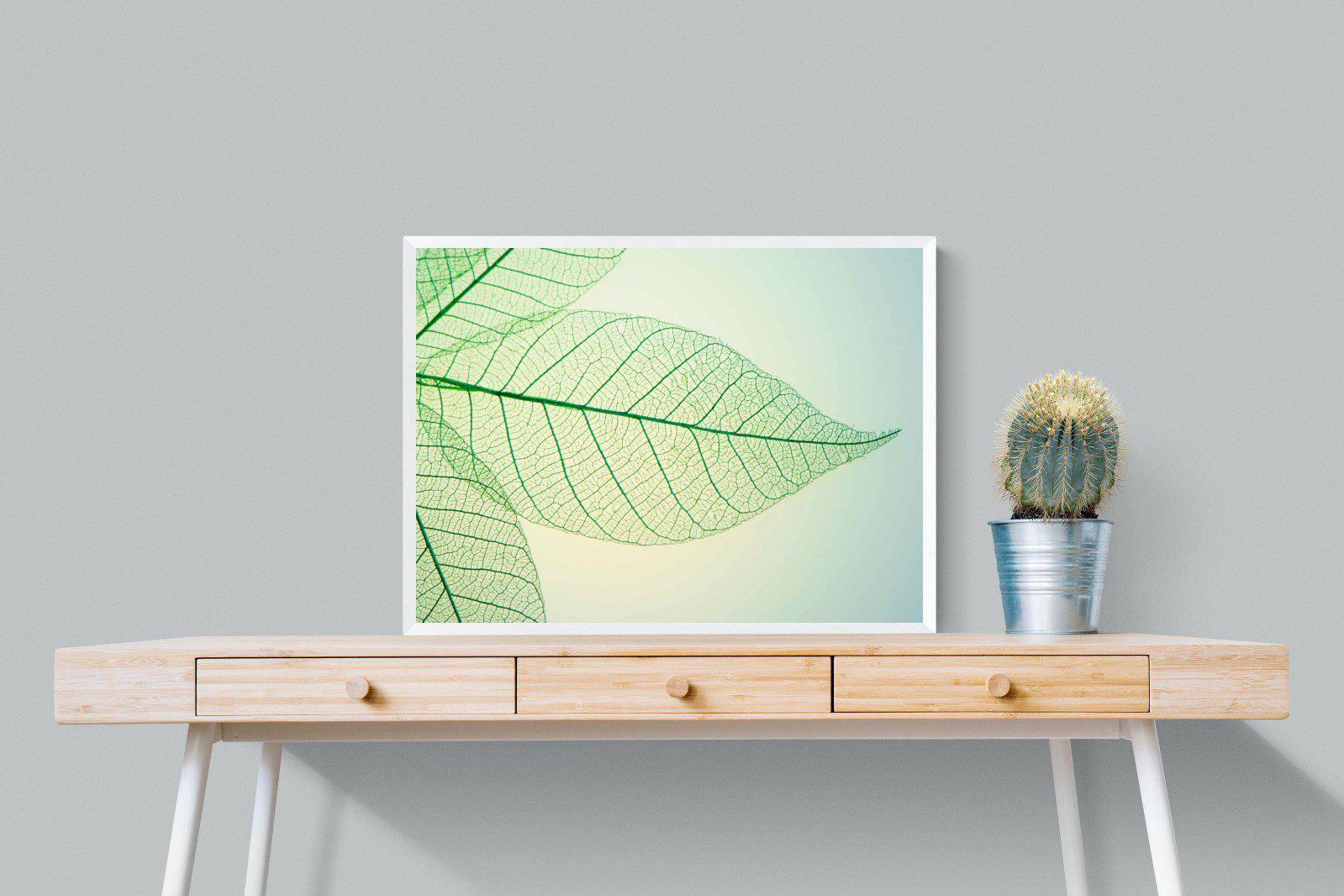 Leaf-Wall_Art-80 x 60cm-Mounted Canvas-White-Pixalot