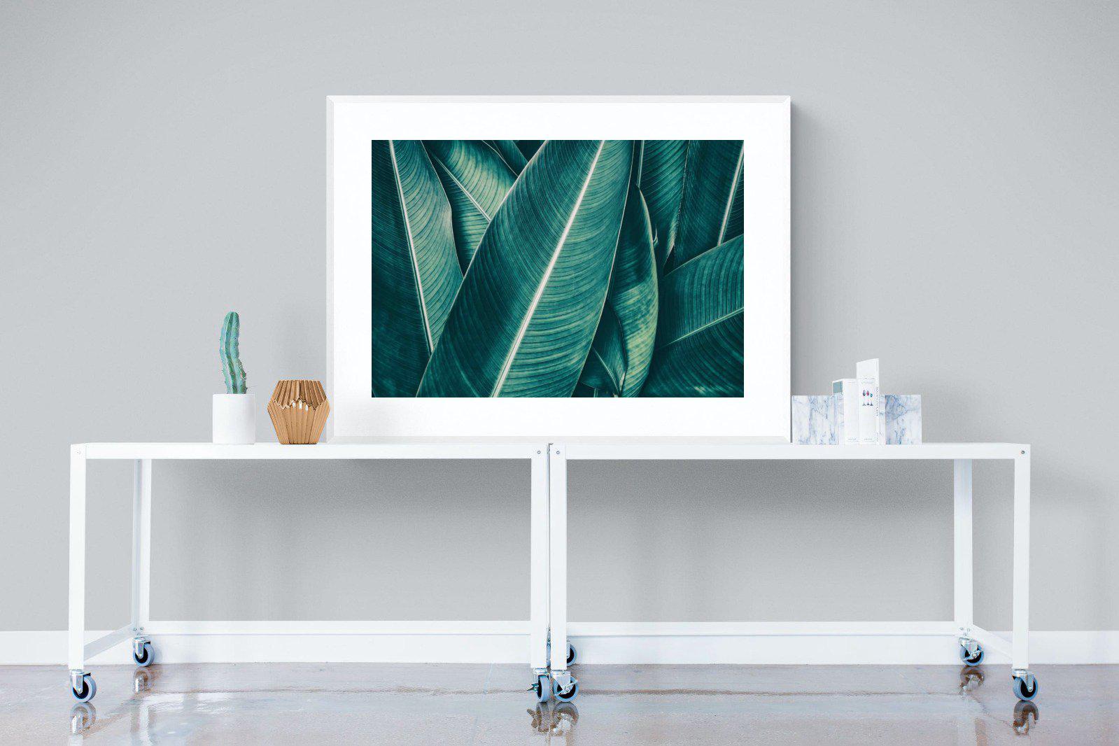 Leafy Greens-Wall_Art-120 x 90cm-Framed Print-White-Pixalot