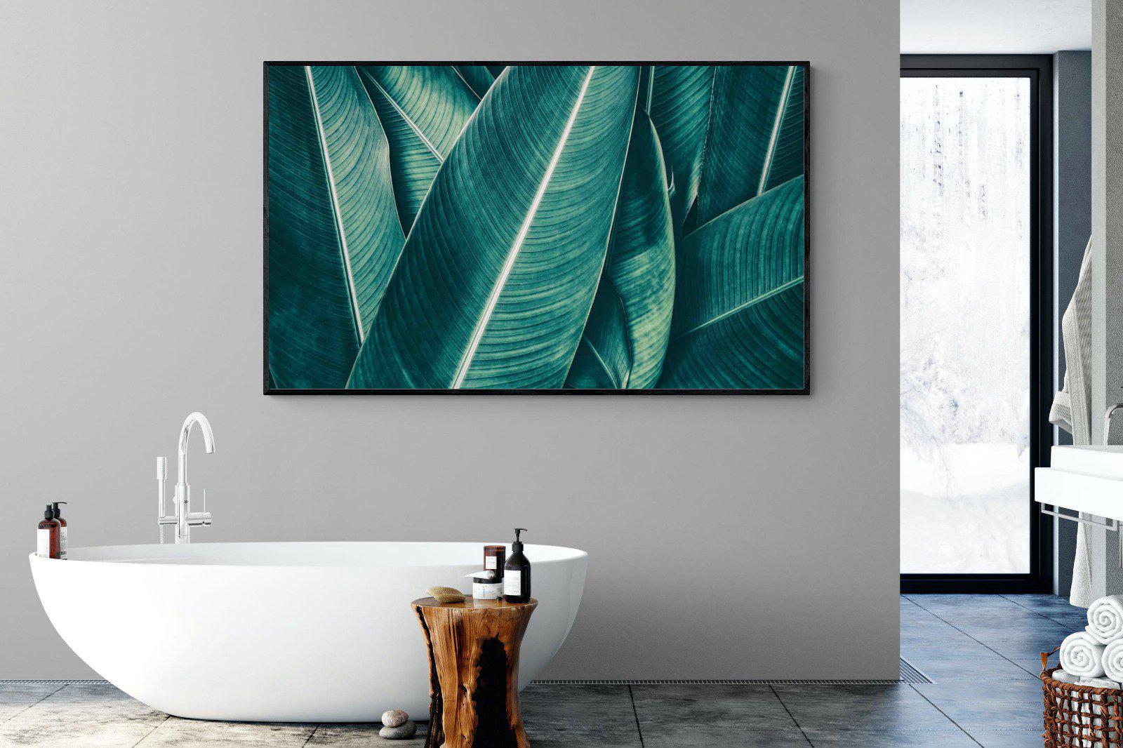 Leafy Greens-Wall_Art-180 x 110cm-Mounted Canvas-Black-Pixalot