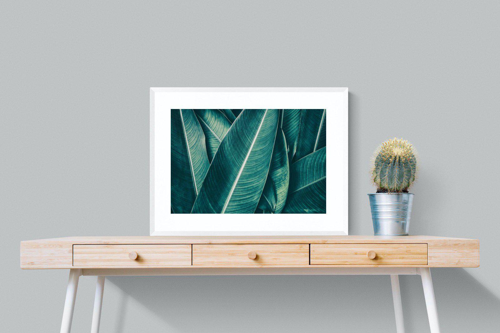 Leafy Greens-Wall_Art-80 x 60cm-Framed Print-White-Pixalot
