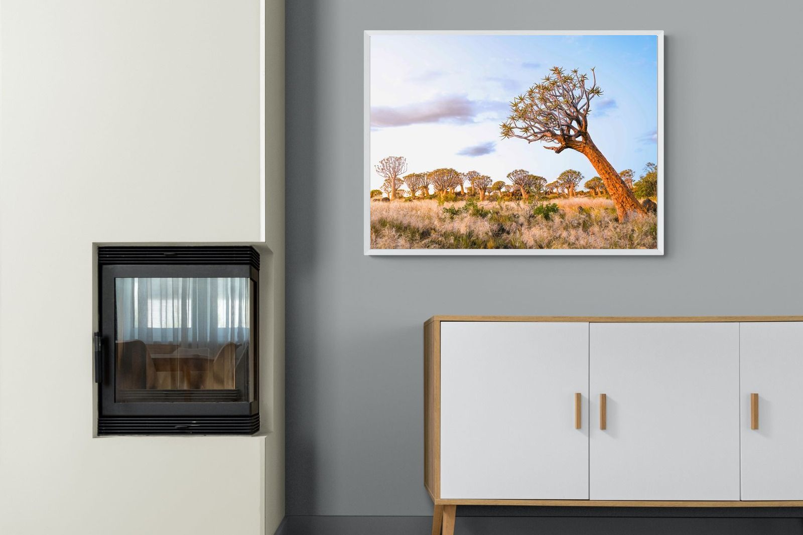 Leaning Baobab-Wall_Art-100 x 75cm-Mounted Canvas-White-Pixalot