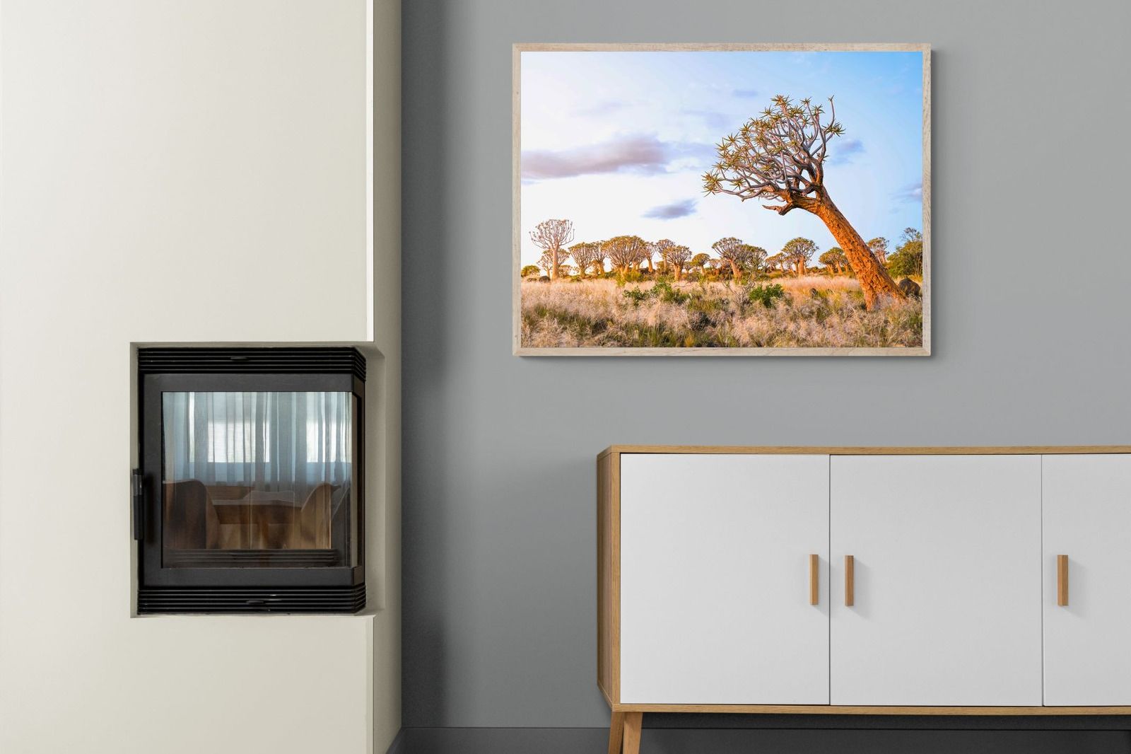 Leaning Baobab-Wall_Art-100 x 75cm-Mounted Canvas-Wood-Pixalot
