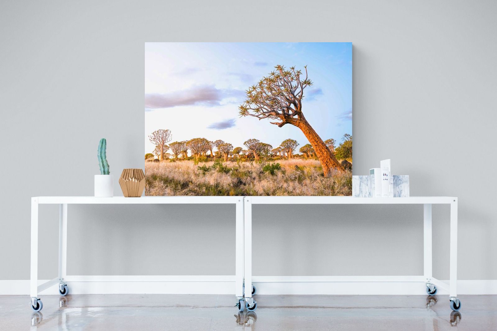 Leaning Baobab-Wall_Art-120 x 90cm-Mounted Canvas-No Frame-Pixalot