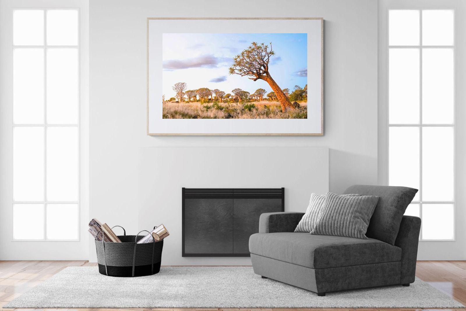 Leaning Baobab-Wall_Art-150 x 100cm-Framed Print-Wood-Pixalot