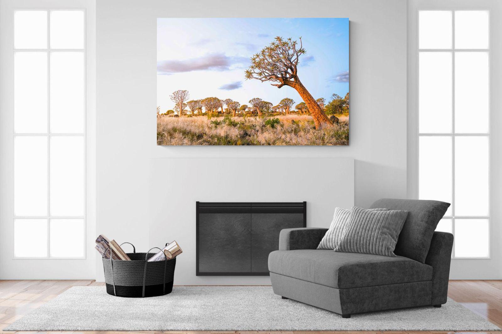 Leaning Baobab-Wall_Art-150 x 100cm-Mounted Canvas-No Frame-Pixalot