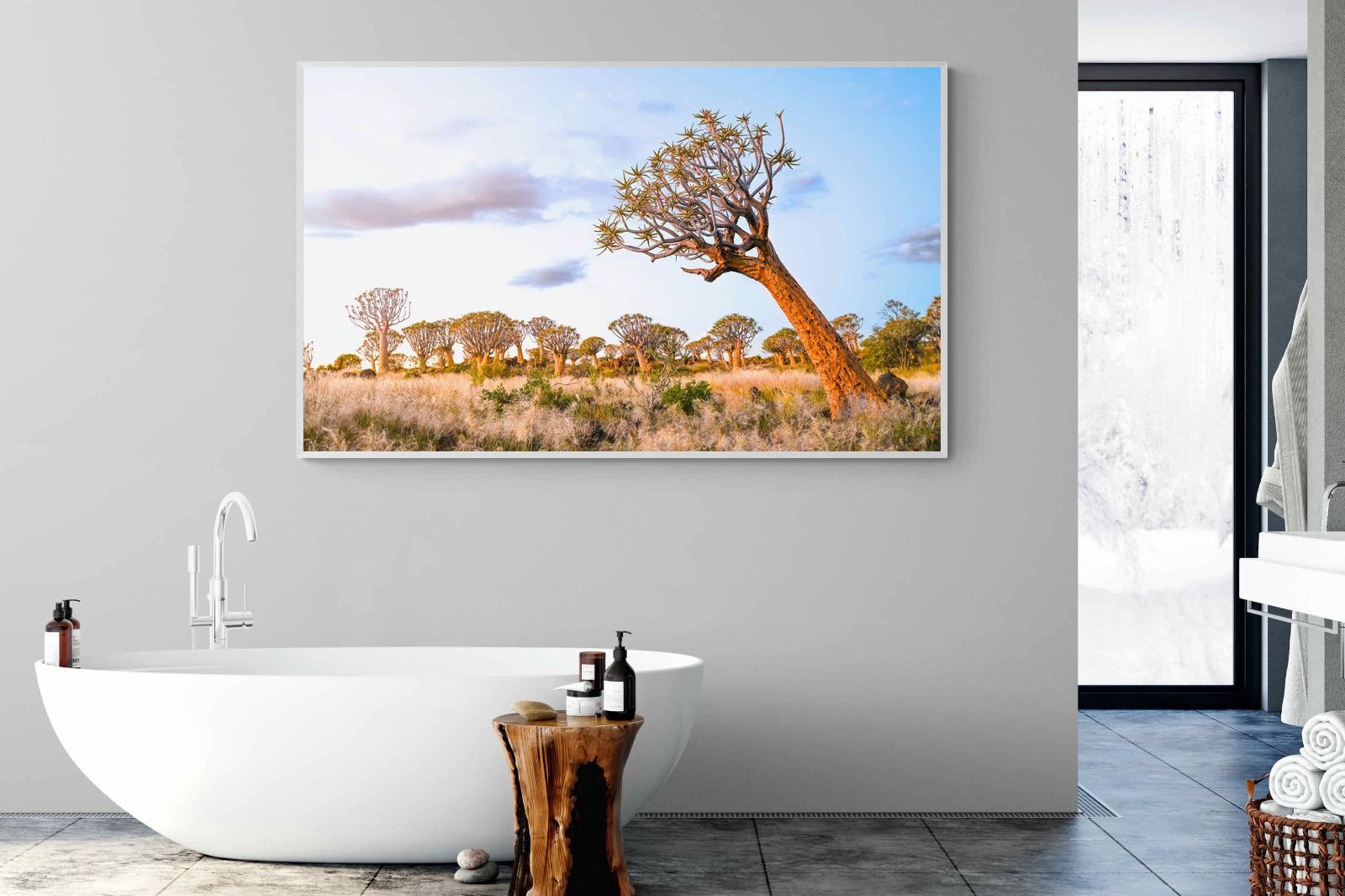Leaning Baobab-Wall_Art-180 x 110cm-Mounted Canvas-White-Pixalot