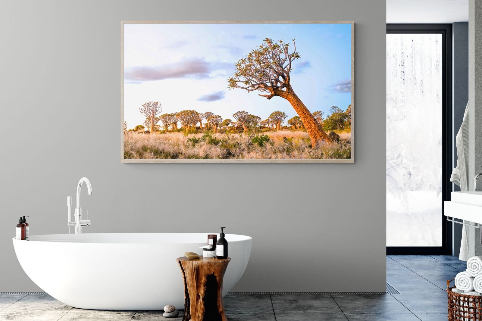 Leaning Baobab-Wall_Art-180 x 110cm-Mounted Canvas-Wood-Pixalot