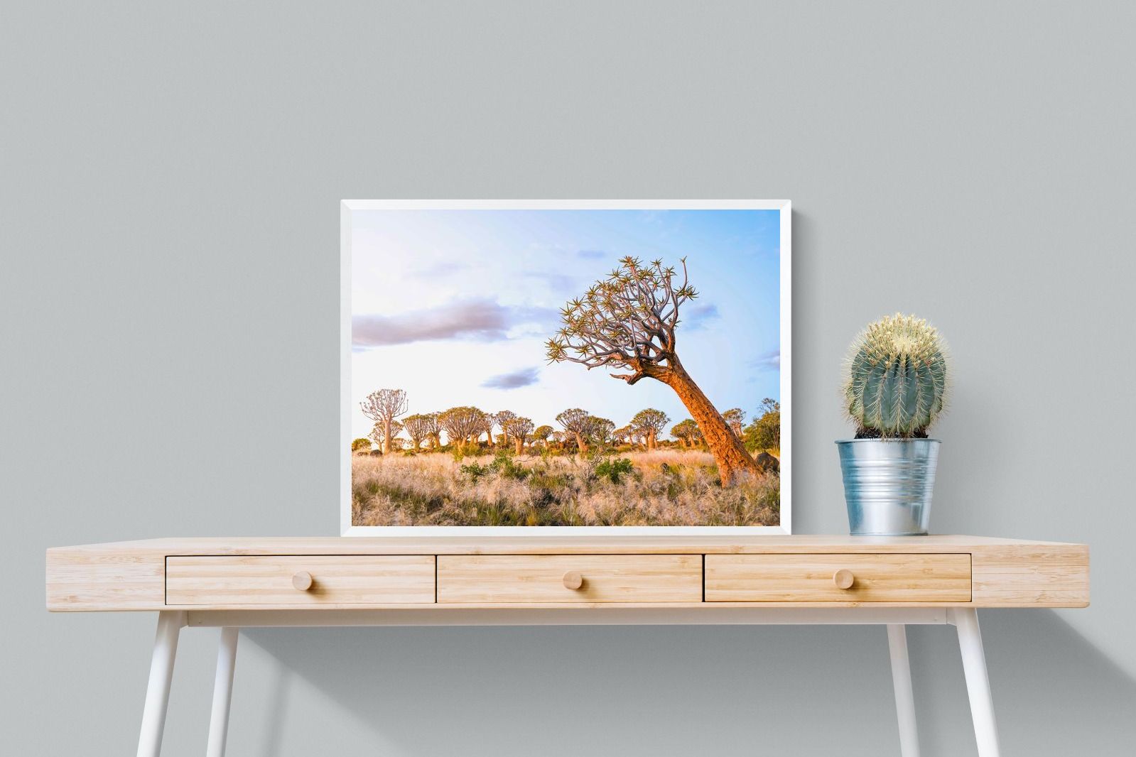 Leaning Baobab-Wall_Art-80 x 60cm-Mounted Canvas-White-Pixalot