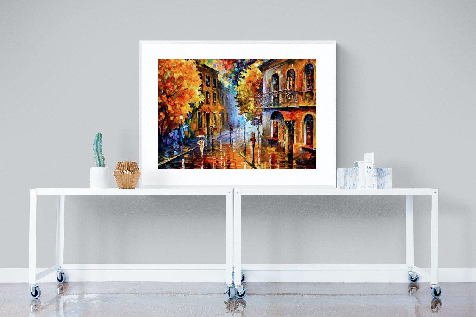 Leonid Afremov-Wall_Art-120 x 90cm-Framed Print-White-Pixalot