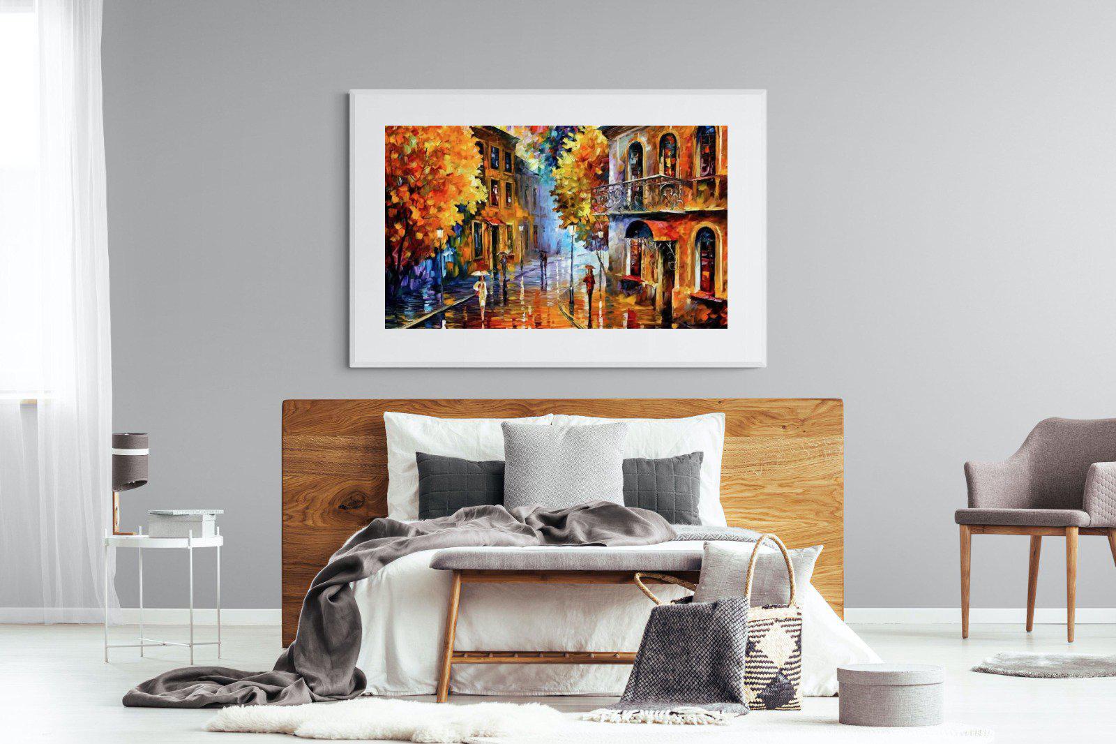 Leonid Afremov-Wall_Art-150 x 100cm-Framed Print-White-Pixalot