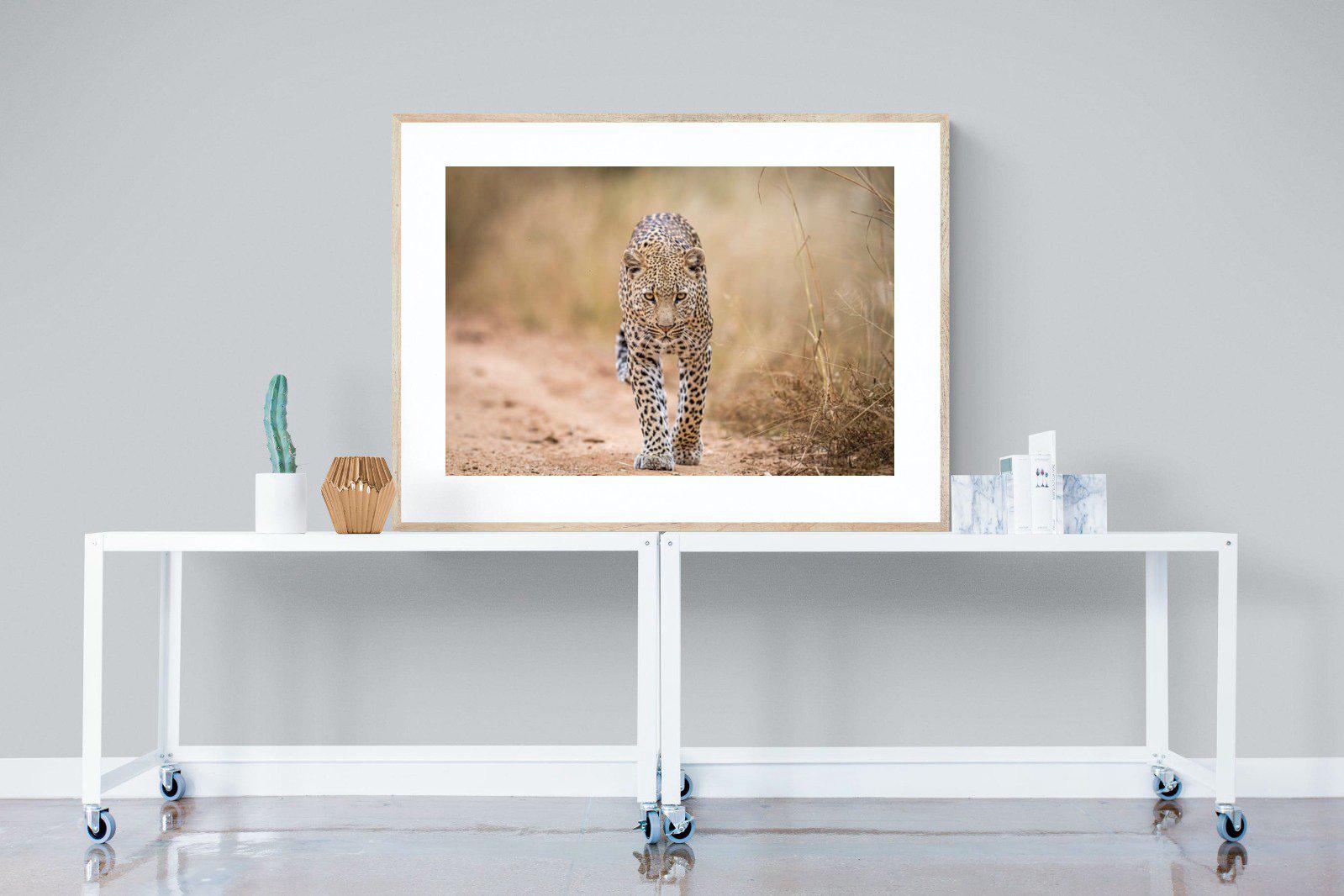 Leopard-Wall_Art-120 x 90cm-Framed Print-Wood-Pixalot