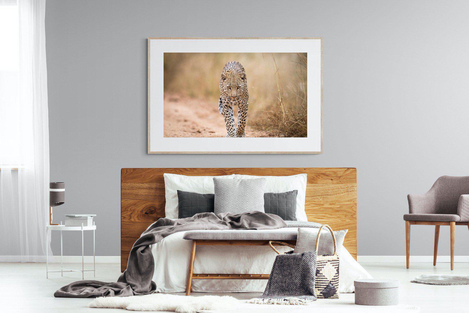 Leopard-Wall_Art-150 x 100cm-Framed Print-Wood-Pixalot
