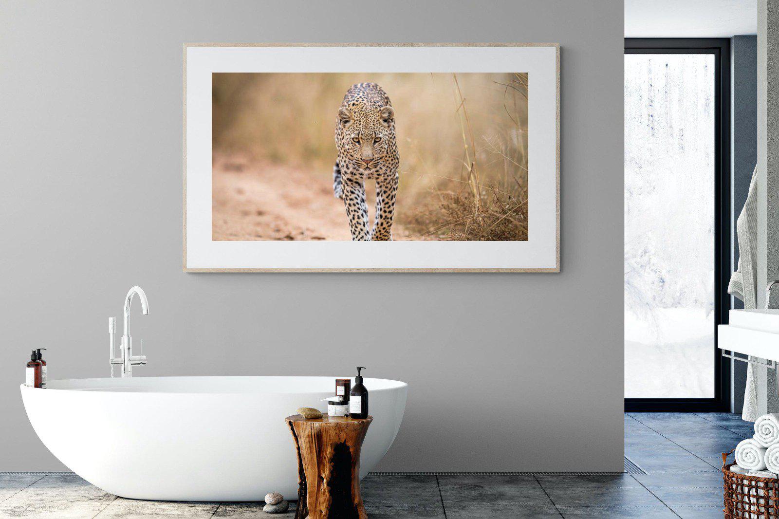 Leopard-Wall_Art-180 x 110cm-Framed Print-Wood-Pixalot