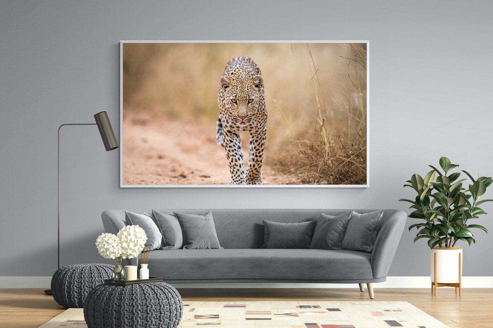 Leopard-Wall_Art-220 x 130cm-Mounted Canvas-White-Pixalot