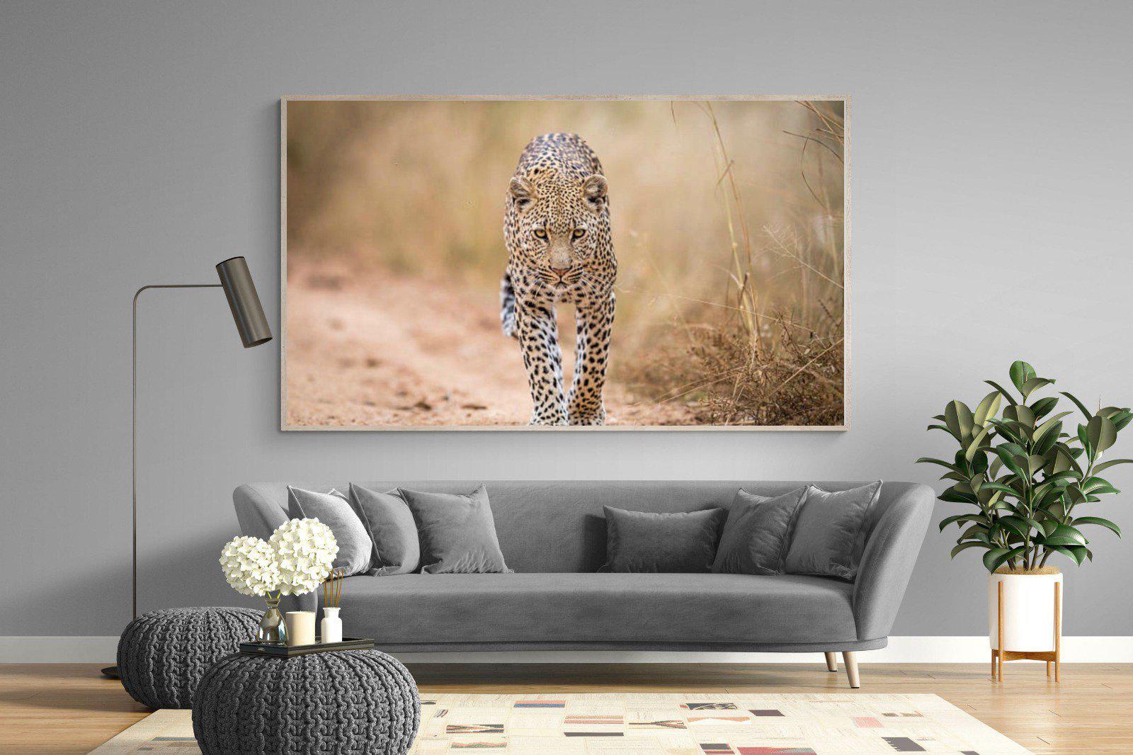 Leopard-Wall_Art-220 x 130cm-Mounted Canvas-Wood-Pixalot