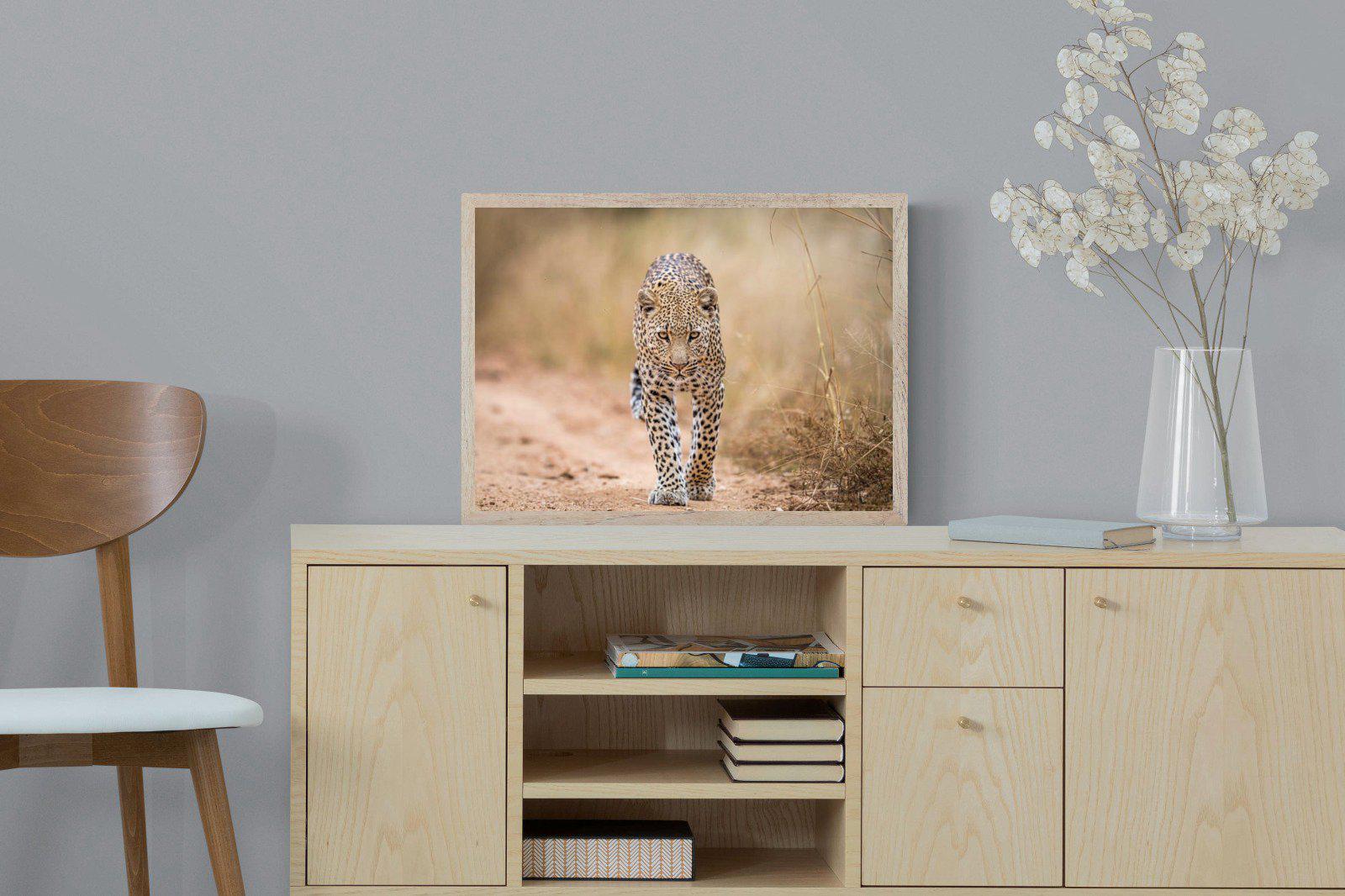Leopard-Wall_Art-60 x 45cm-Mounted Canvas-Wood-Pixalot